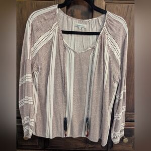 G&L Maroon Striped Wayfarer Top